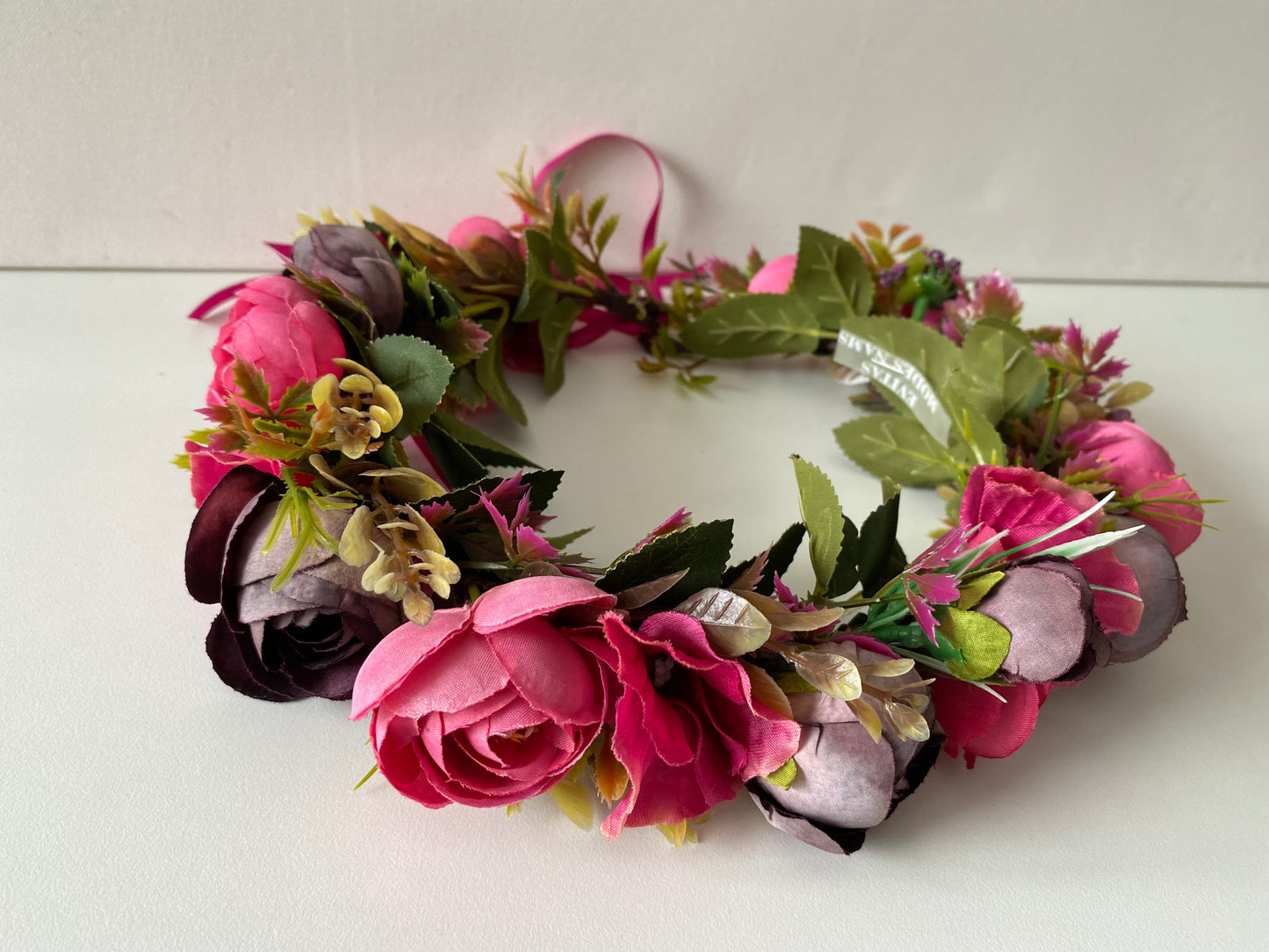 Ziedu vainadziņš rozā toņos, vidējs apjoms