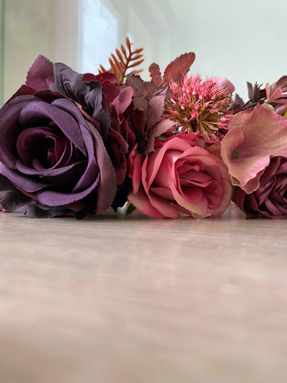 Ziedu vainadziņš vecrozā/tumšie toņi, liels apjoms